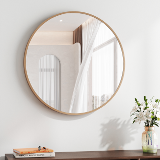 Framed Round Mirror