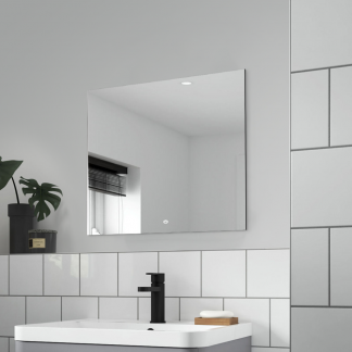Straight Edge Frameless Bathroom Mirror
