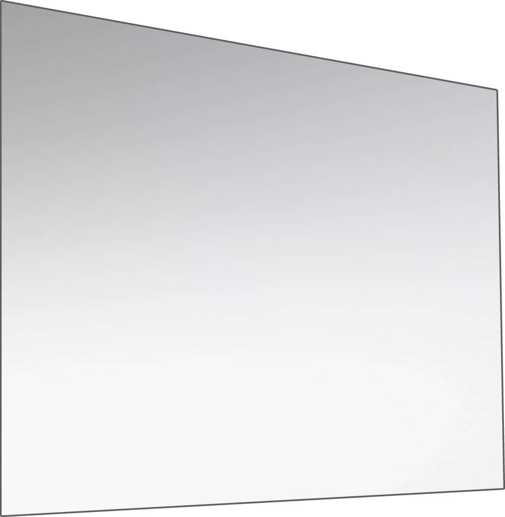 Straight Edge Frameless Bathroom Mirror