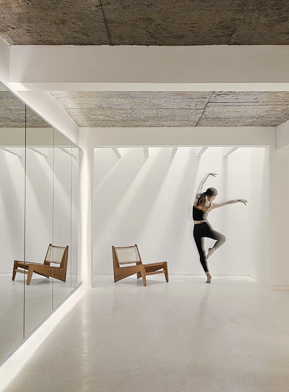 Frameless fitness mirrors