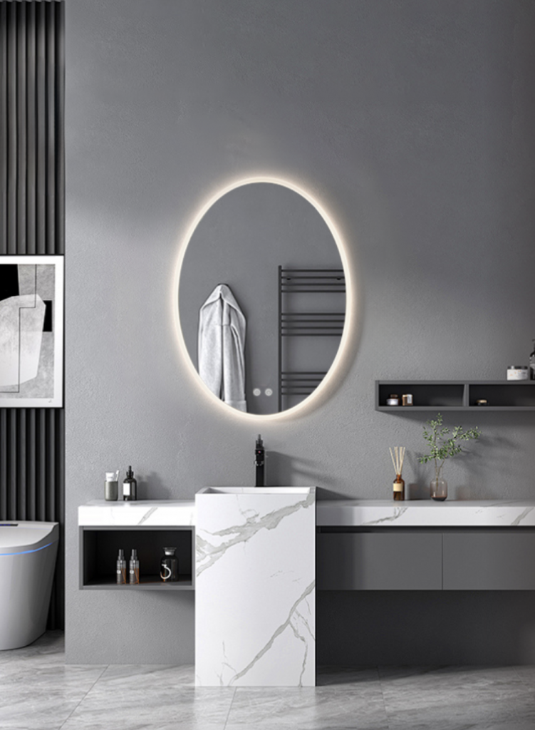 LED oval lamp mirror