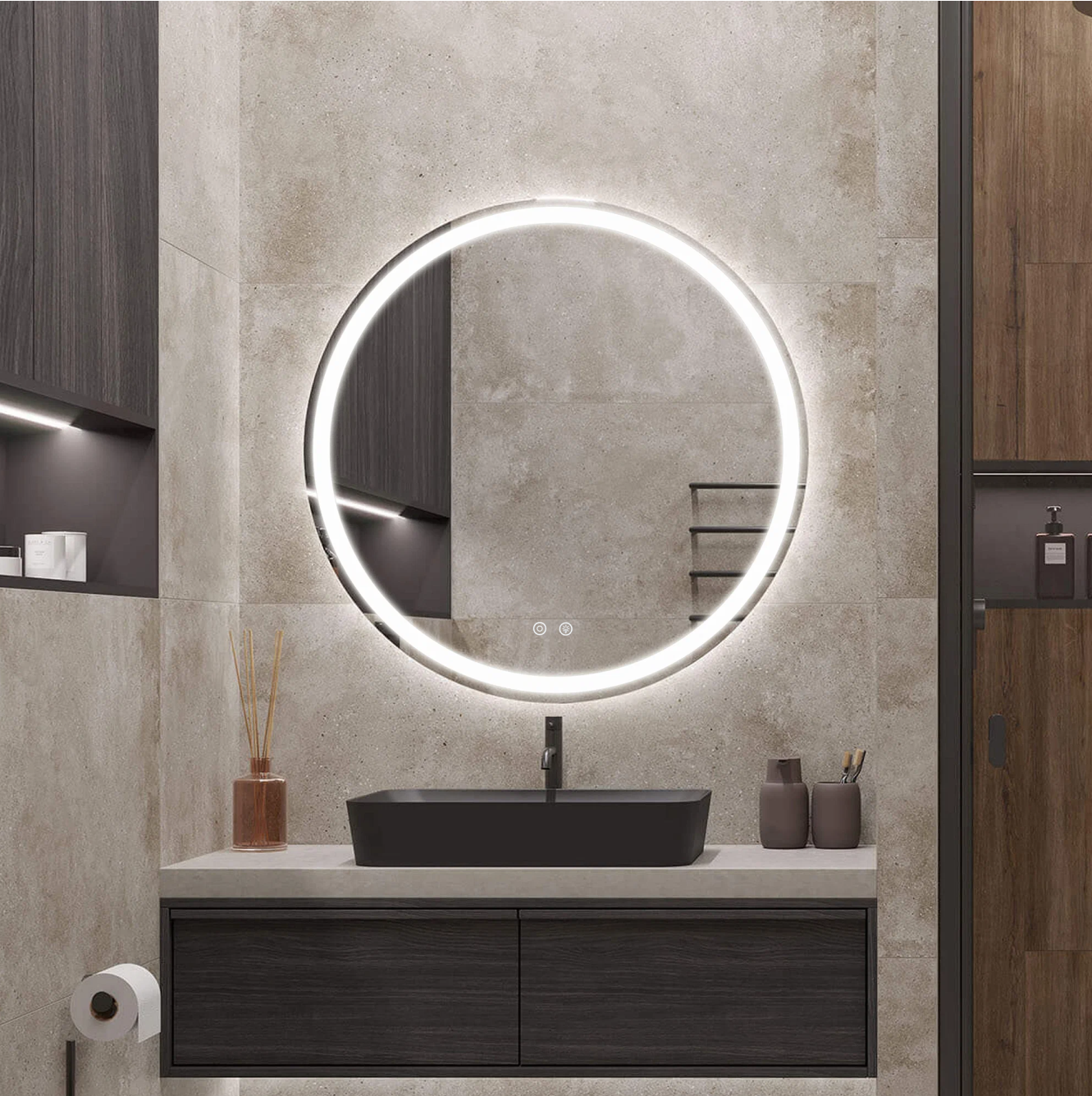 LED ring light mirror