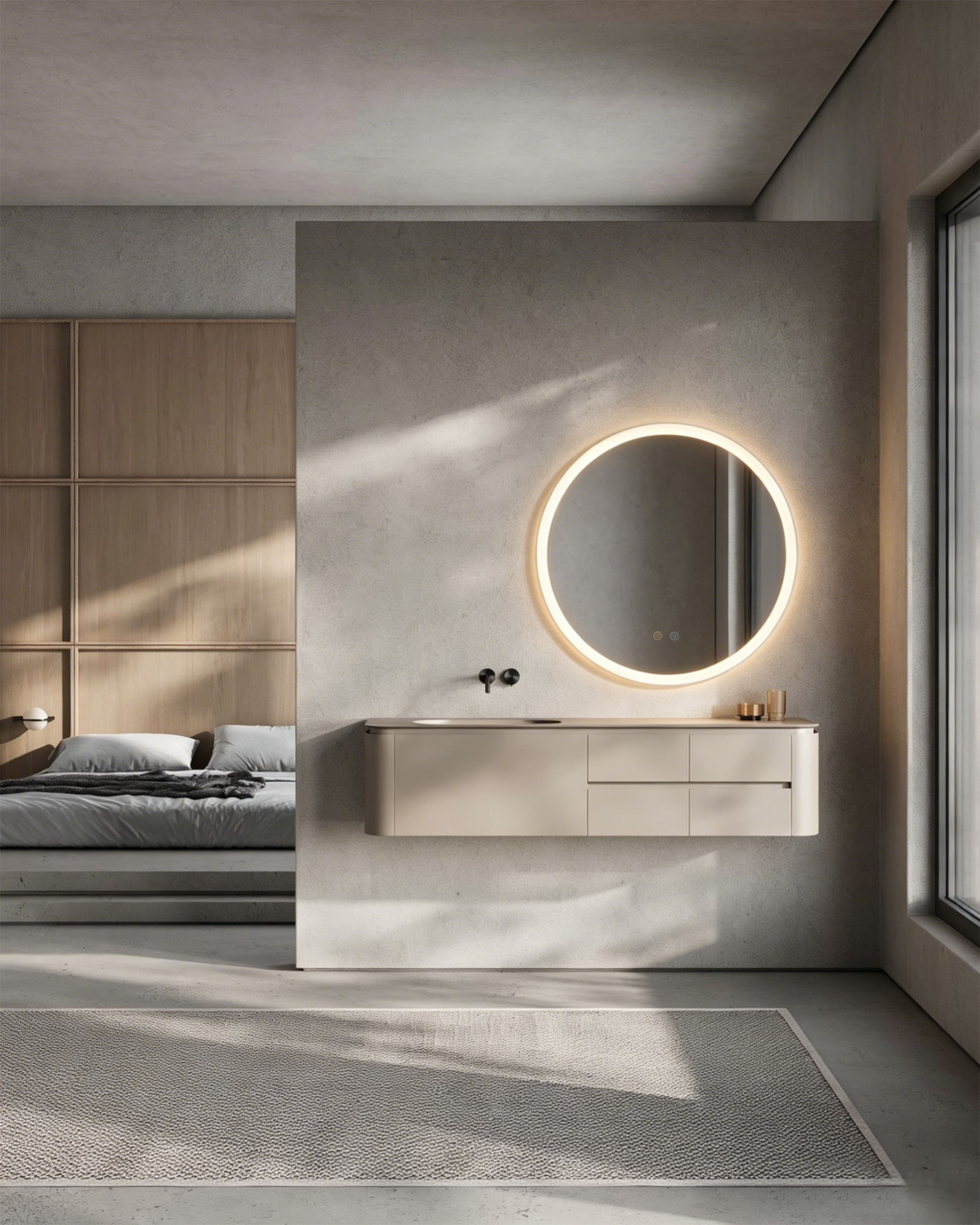LED ring light mirror