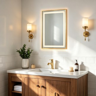 LED square mirror light