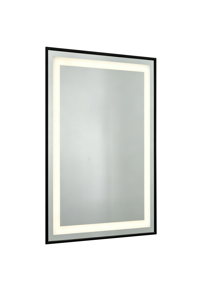 Rectangle Black Framed LED Mirror