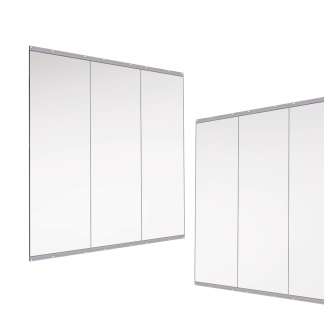 Frameless fitness mirrors
