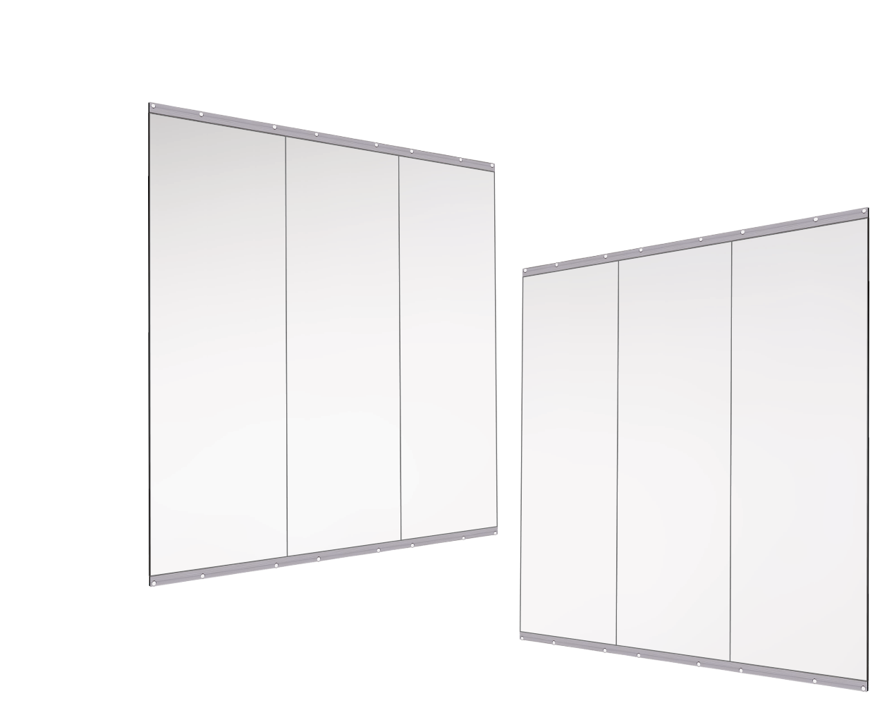 Frameless fitness mirrors